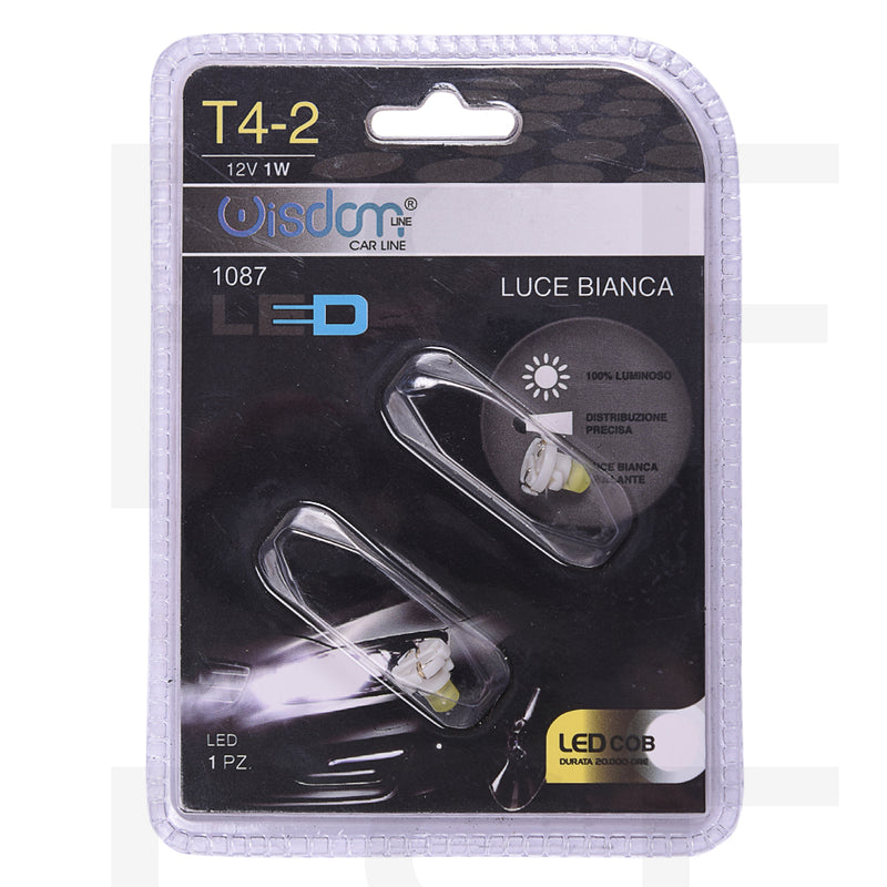 Lampada Led T4-2 Da Cruscotto 12V 1W Luce