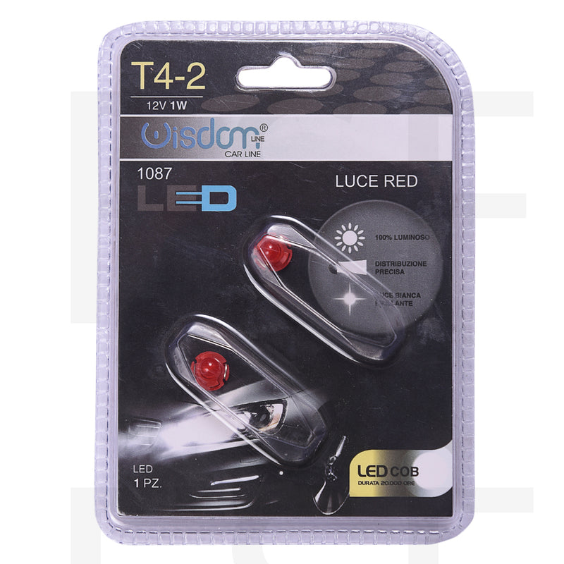 Lampada Led T4-2 Da Cruscotto 12V 1W Luce