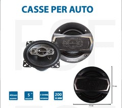 Coppia Di Altoparlanti Coassiali Per Auto 13 Cm 2 Vie 200 W