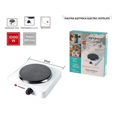 Fornello Elettrico 1000W Regolabile Piastra In Ghisa Viaggio Campeggio