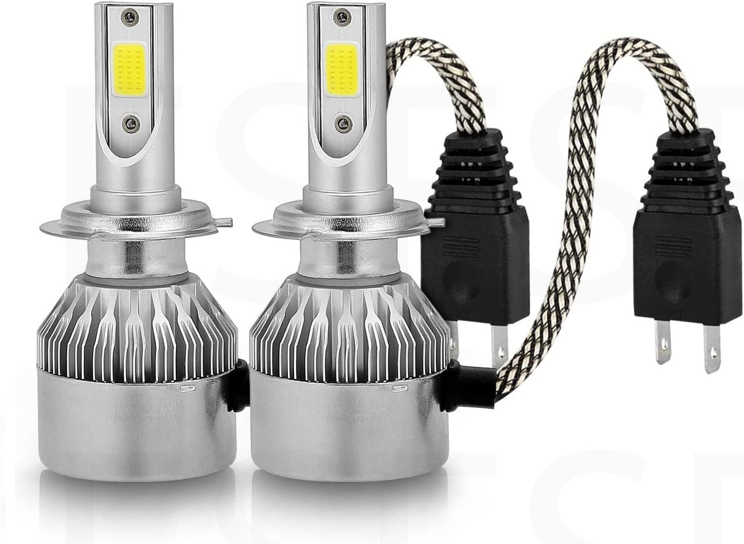 COPPIA LAMPADE LED AUTO FARI H7 MOTO KIT LAMPADINE 36W LUCE BIANCA 6000K  3800LM