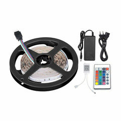 Striscia led RGB 5 metri 12 14W telecomando trasformatore strip ip65 kit
