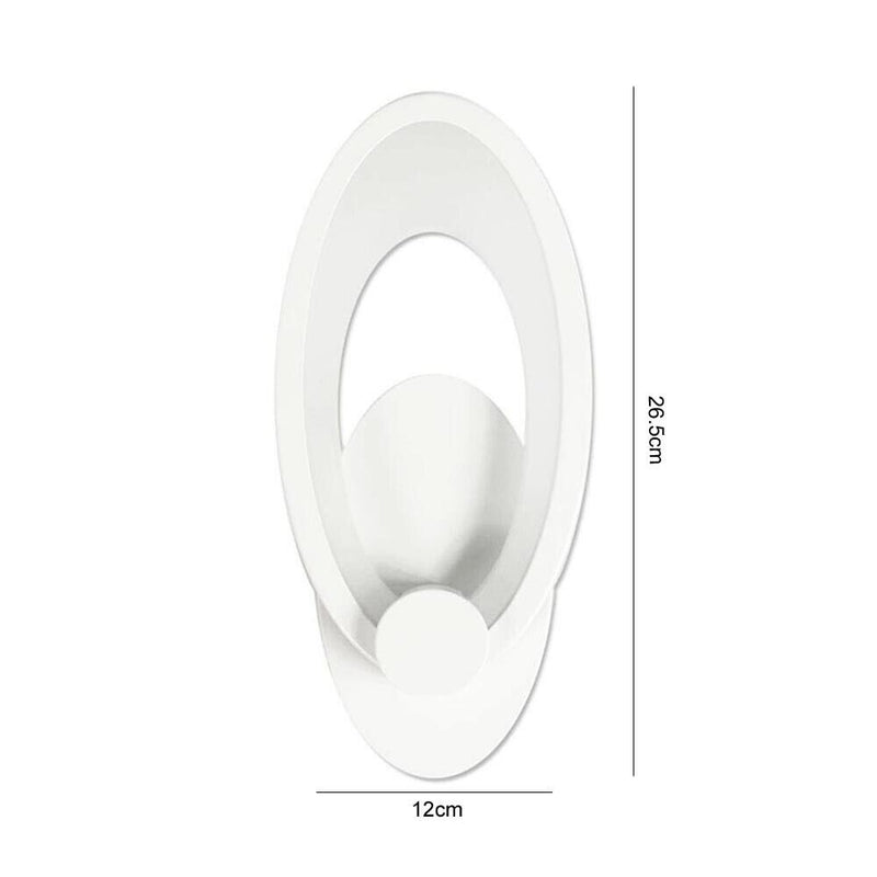 Applique In Vetro Ovale Led Luce Bianca Naturale Calda 9 W Lampada Da Parete Interno