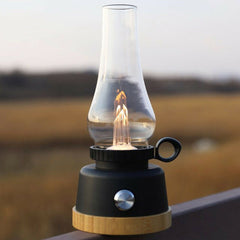 Lampada Led Da Tavolo 3.2w Luce Effetto Fiamma Lanterna Ricaricabile Dimmerabile
