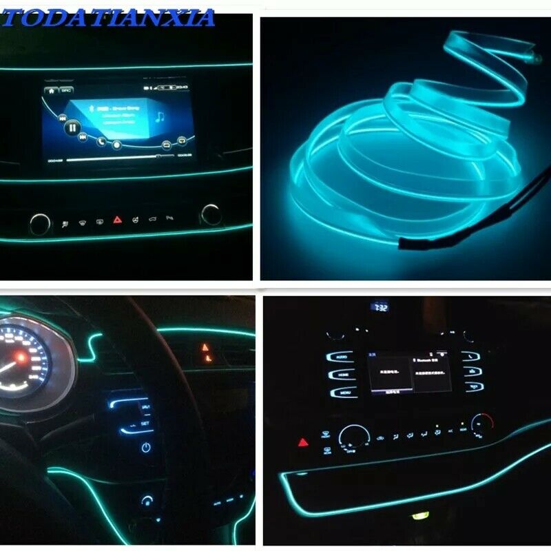 Striscia Led Decorativa Luminosa Interno Auto Neon Stringa 3/5 Metri Vari Colori