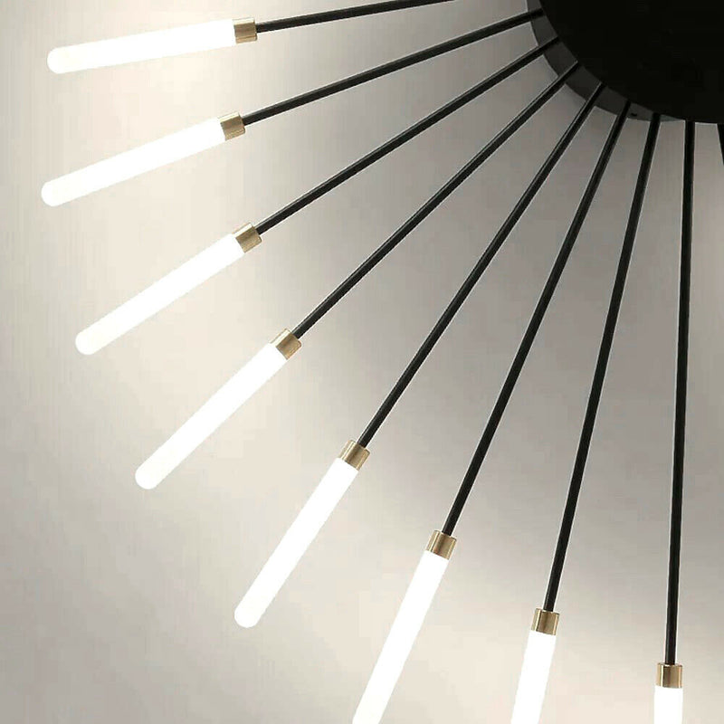 Lampadario A Sospensione Soffitto Plafoniera Led Moderno Nero Soggiorno Cucina