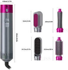 Phon Spazzola Asciugacapelli 5 In 1 Accessori Intercambiabili Ceramica e Ioni