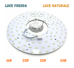 Circolina Led Magnetica Modulo Ricambio Neon Corona Per Plafoniere 16 22 32 54 W