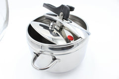 Pentola A Pressione Inox 5/7 Litri Induzione Cottura A Pressione Acciaio Inox