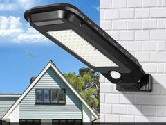 Faro Lampione Stradale Pannello Solare Fotovoltaico Sensore 60 Led Smd