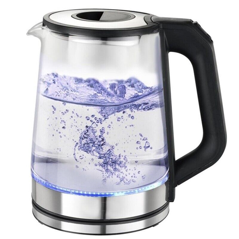 Bollitore elettrico vetro acciaio inox 2,3 Litri 2000W scalda bevande tisane the