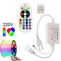 Telecomando Bobina Striscia Strip Led Rgb 220v Dimmer 100m Centralina Controller