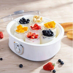 Yogurtiera Elettrica Macchina YOGURT 7 Vasetti Vetro 20 W Capacità 1,5Lt
