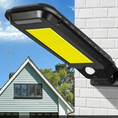 Faro Lampione Stradale Pannello Solare Fotovoltaico Sensore 210 Led Cob