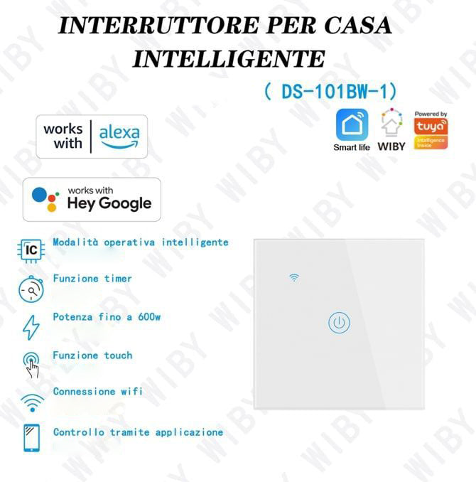 Smart Home Interruttore 121S 1 Pulsante
