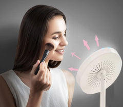 Specchio Trucco Led con Ventola Asciuga Trucco