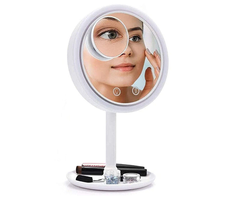 Specchio Trucco Led con Ventola Asciuga Trucco